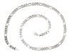 LONG CLASSIC STERLING SILVER FLAT LINK CHAIN PIC-0