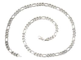 LONG CLASSIC STERLING SILVER FLAT LINK CHAIN