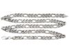 LONG CLASSIC STERLING SILVER FLAT LINK CHAIN PIC-2