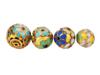 LARGE COLLECTION OF CHINESE CLOISONNE ENAMEL BEADS PIC-1