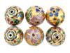 COLLECTION OF CHINESE FLORAL CLOISONNE ENAMEL BEADS PIC-1