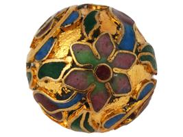 COLLECTION OF CHINESE FLORAL CLOISONNE ENAMEL BEADS