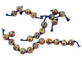 CHINESE CLOISONNE ENAMEL BEADED DESIGN BRACELET