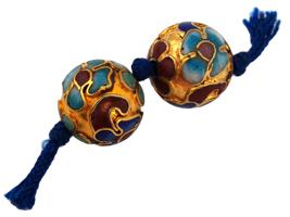 CHINESE CLOISONNE ENAMEL BEADED DESIGN BRACELET