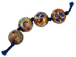 CHINESE CLOISONNE ENAMEL BEADED DESIGN BRACELET