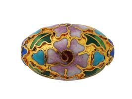 COLLECTION OF CHINESE FLORAL CLOISONNE ENAMEL BEADS