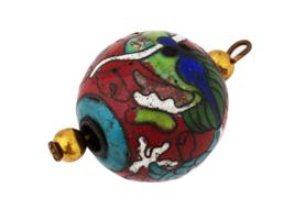 COLLECTION OF CHINESE FLORAL CLOISONNE ENAMEL BEADS