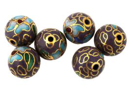 COLLECTION OF CHINESE FLORAL CLOISONNE ENAMEL BEADS