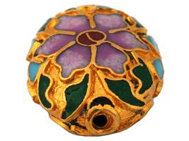 COLLECTION OF CHINESE FLORAL CLOISONNE ENAMEL BEADS