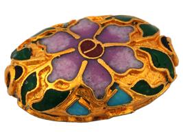 COLLECTION OF CHINESE FLORAL CLOISONNE ENAMEL BEADS