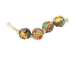 COLLECTION OF CHINESE FLORAL CLOISONNE ENAMEL BEADS