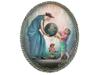 VINTAGE RUSSIAN HAND PAINTED OVAL BROOCH 2000 PIC-0