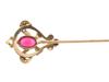 VINTAGE ART NOUVEAU 10K GOLD ELEGANT STICK PINS PIC-3