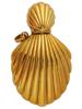 VINTAGE 18K GOLD SHELL PERFUME BOTTLE PENDANT PIC-1