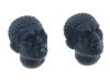 VINTAGE CARVED STONE BLACK MANS HEAD CANE HANDLES PIC-0