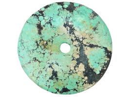 LARGE ANCIENT ROMAN TURQUOISE DISK PENDANT