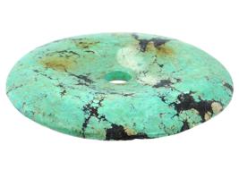 LARGE ANCIENT ROMAN TURQUOISE DISK PENDANT