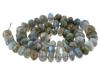 COLLECTION OF ROUND DRILLED LABRADORITE BEADS ON ROPE PIC-2