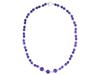 VINTAGE CLEAR AMETHYST ROCK CRYSTAL BEADED NECKLACE PIC-1