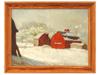 AMERICAN WINTER OIL PAINTING BY WILLIAM J FORSYTH PIC-0