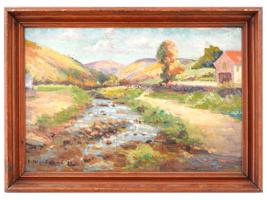 AMERICAN LANDSCAPE OIL PAINTING BY ELLSWORTH WOODWARD