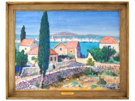 FRENCH COASTAL MIXED MEDIA PAINTING BY ALBERT MARQUET