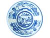 ANTIQUE CANTON PATTERN BLUE WHITE PORCELAIN BOWL PIC-1