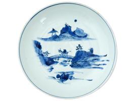 CHINESE LATE MING DYNASTY BLUE WHITE PORCELAIN BOWL