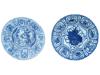 ANTIQUE CHINESE BLUE AND WHITE KRAAK PORCELAIN DISHES PIC-0