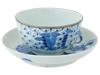 ANTIQUE CHINESE BLUE WHITE VIETNAMESE EXPORT CUP SAUCER PIC-1