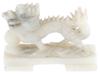 ANTIQUE CHINESE CARVED JADE DRAGON FIGURINE PIC-1