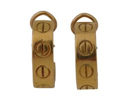 CARTIER LOVE 14K YELLOW GOLD FRENCH CLIP EARRINGS