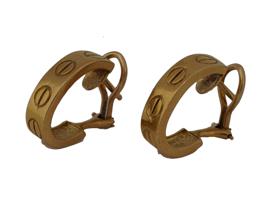 CARTIER LOVE 14K YELLOW GOLD FRENCH CLIP EARRINGS