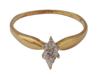 VINTAGE 14K YELLOW GOLD DIAMOND RING PIC-0