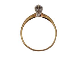 VINTAGE 14K YELLOW GOLD DIAMOND RING