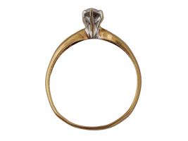 VINTAGE 14K YELLOW GOLD DIAMOND RING