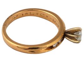VINTAGE ARTCARVED 14K GOLD DIAMOND ENGAGEMENT RING