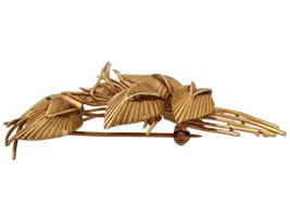 VINTAGE 14K YELLOW GOLD PIN BROOCH