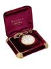 BULOVA 10K GOLD PLATED POCKET WATCH ON CHAIN IOB PIC-0