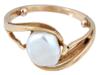 VINTAGE ART NOUVEAU 14K GOLD RING W NATURAL PEARL PIC-1