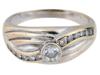 AMERICAN 14K GOLD RING WITH NATURAL DIAMONDS PIC-1