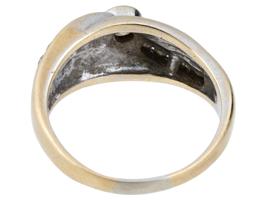 AMERICAN 14K GOLD RING WITH NATURAL DIAMONDS