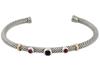 DAVID YURMAN 14K GOLD SILVER RUBIES SAPPHIRE BRACELET PIC-1