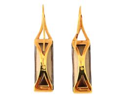 BACCARAT INSOMNIGHT 18K GOLD CRYSTAL EARRINGS