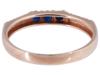 VINTAGE 14K GOLD AND BLUE SAPPHIRE RING PIC-3