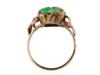 VINTAGE 14K YELLOW GOLD AND CARVED JADE RING PIC-3