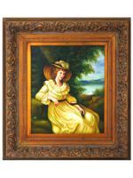 AFTER ANGELICA KAUFFMAN FEMALE PORTRAIT OIL PAINTING