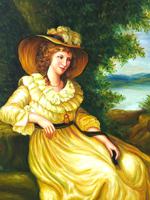 AFTER ANGELICA KAUFFMAN FEMALE PORTRAIT OIL PAINTING