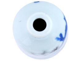 ANTIQUE CHINESE BLUE AND WHITE PORCELAIN SNUFF BOTTLE