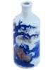 ANTIQUE CHINESE BLUE AND WHITE PORCELAIN SNUFF BOTTLE PIC-0
